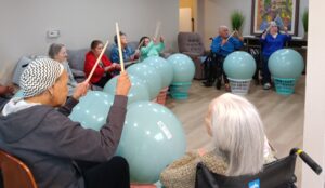 Senior residents enjoying meaningful activities together at Sunnyside Senior Living in Turlock, California