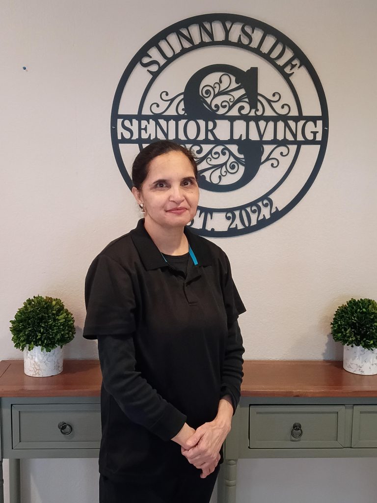 Employee of the Month at Sunnyside Senior Living in Turlock, CA recognized for dedication, compassion, and excellent resident care.